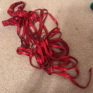 Red holographic leg wraps